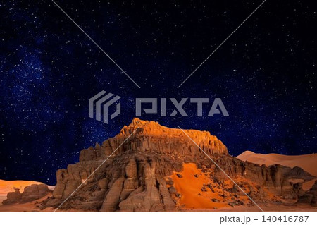 beautiful night sky with stars and milky way 140416787