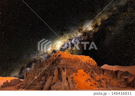 beautiful night sky with stars and milky way 140416831