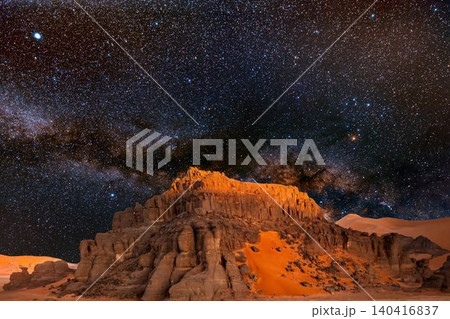 beautiful night sky with stars and milky way 140416837