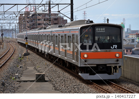 武蔵野線を走る205系普通電車8両 武蔵野線を走る205系普通電車8両 140417227