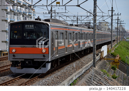 武蔵野線を走る205系普通電車8両 武蔵野線を走る205系普通電車8両 140417228
