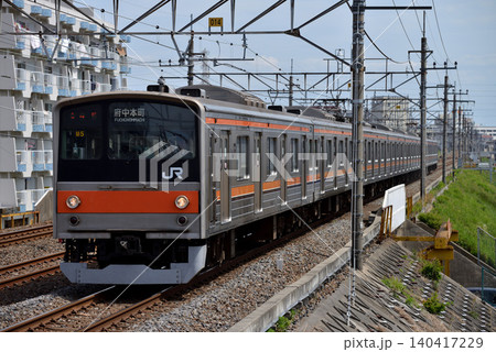 武蔵野線を走る205系普通電車8両 武蔵野線を走る205系普通電車8両 140417229