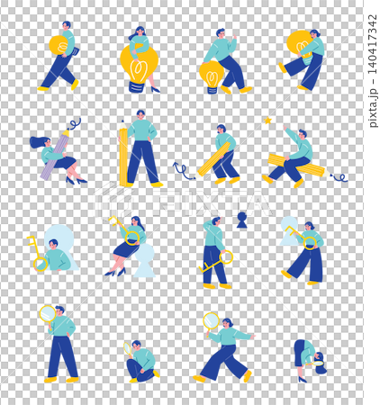 Business, Education, Idea Generation: A Set of Illustrations for People Business, Education, Idea Generation: A Set of Illustrations for People 140417342
