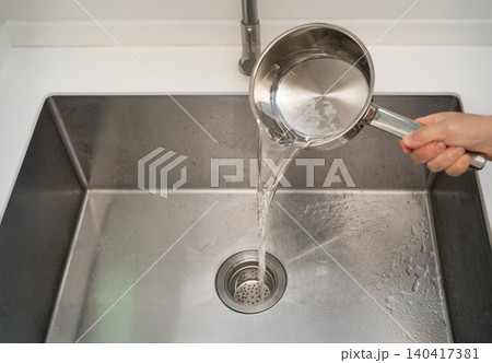 Avoid pouring hot water directly into a sink drain, especially if the pipes are made of PVC or if there are existing clogs, as it can cause damage to the plumbing system. Avoid pouring hot water directly into a sink drain, especially if the pipes are made of PVC or if there are existing clogs, as it can cause damage to the plumbing system. 140417381