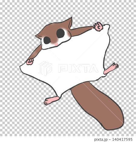 A simple illustration of a flying squirrel. A simple illustration of a flying squirrel. 140417595