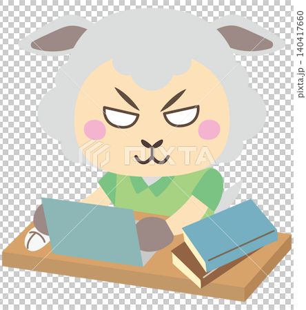 一個工作壓力很大的綿羊角色 一個工作壓力很大的綿羊角色 140417660