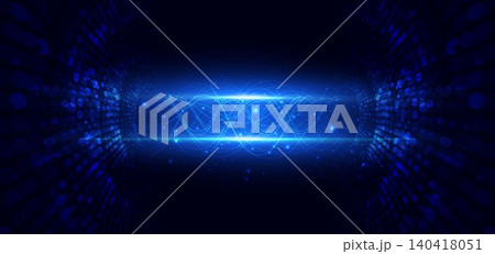 Blue Futuristic Digital Wave Technology Background. Blue Futuristic Digital Wave Technology Background. 140418051