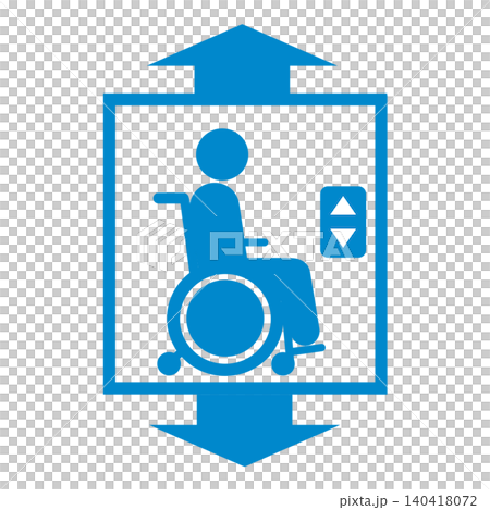Home elevator / Pictograms for care, welfare, and barrier-free access Home elevator / Pictograms for care, welfare, and barrier-free access 140418072