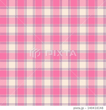 ステッチ入りブロックチェック2/ピンク ステッチ入りブロックチェック2/ピンク 140418148