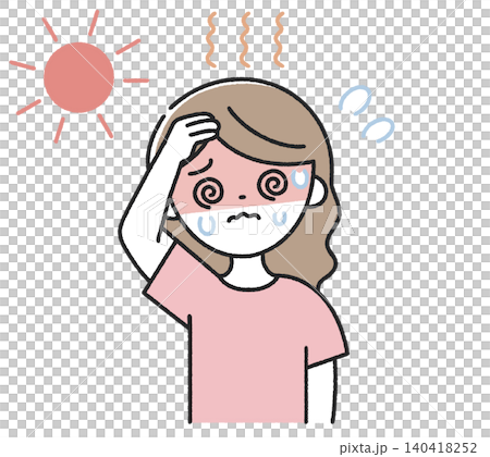 A woman with heatstroke A woman with heatstroke 140418252