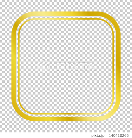 Simple square double frame (gold gradient, rounded corners) 009 Simple square double frame (gold gradient, rounded corners) 009 140418266