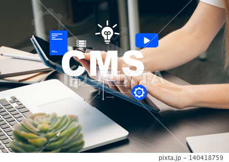 CMS tools support web management and content updates by users on devices like tablets and laptops CMS tools support web management and content updates by users on devices like tablets and laptops 140418759