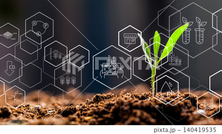Smart farm technology grows plants with data and innovation for better crop management Smart farm technology grows plants with data and innovation for better crop management 140419535