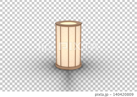 A warm, glowing traditional Japanese lantern (andon) with a transparent background. A warm, glowing traditional Japanese lantern (andon) with a transparent background. 140420809