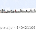 神戸ランドマーク線画(水彩)空 140421109
