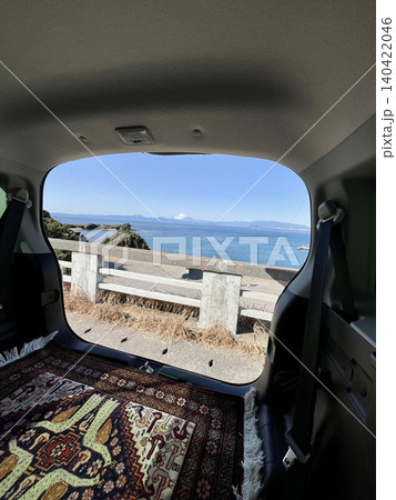 旅するラグ 車から見る葉山の海と富士山 旅するラグ 車から見る葉山の海と富士山 140422046
