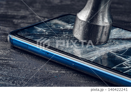 Digital gadget with tools. Repairing smartphone concept 140422241