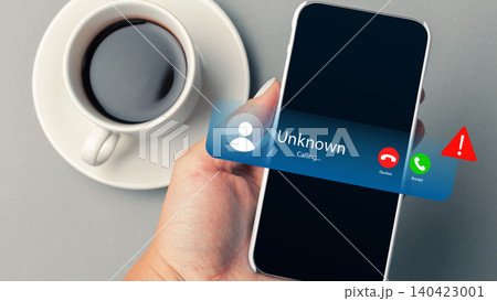 Scam call from unknown number received while having coffee at home 140423001