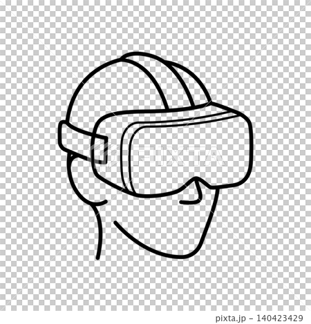 Clean isometric outline icon of a VR goggles headset. Minimalist line art symbol for immersive digital gaming, metaverse entertainment, and tech simulator Clean isometric outline icon of a VR goggles headset. Minimalist line art symbol for immersive digital gaming, metaverse entertainment, and tech simulator 140423429
