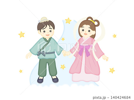 織姫と彦星のイラスト 140424684