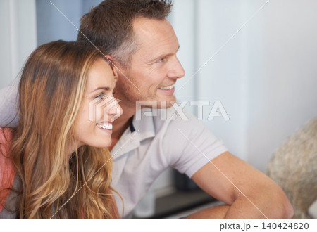 Couple, happy and relax on patio, home and together with view in backyard on vacation with embrace. Man, woman and hug with care, bonding and connection with smile on break, holiday or house in Italy Couple, happy and relax on patio, home and together with view in backyard on vacation with embrace. Man, woman and hug with care, bonding and connection with smile on break, holiday or house in Italy 140424820