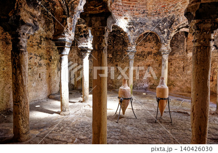Interior of a historic bath - Banys arabs in Palma de Mallorca 140426030