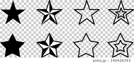 Ratings, reviews, and a sparkling star icon illustration mark (black and white) Ratings, reviews, and a sparkling star icon illustration mark (black and white) 140426343