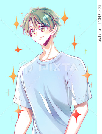 半袖Tシャツの男性 夏 キラキラ 半袖Tシャツの男性 夏 キラキラ 140426473