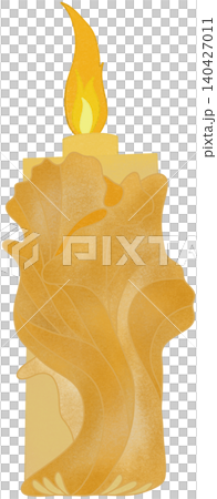 yellow carved candle yellow carved candle 140427011