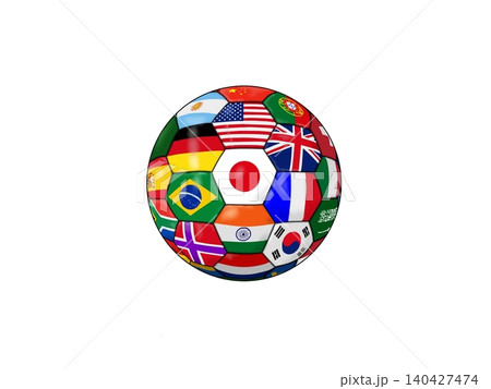 サッカーボール　国旗 140427474