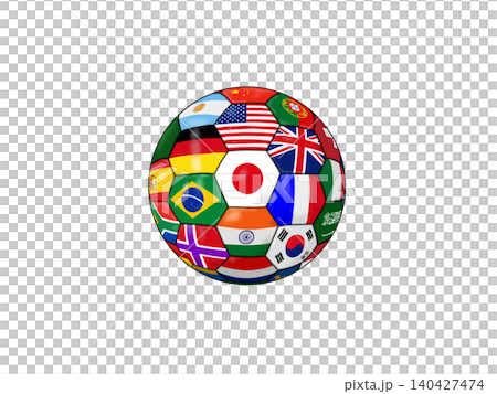 サッカーボール　国旗 140427474