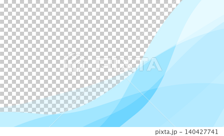 Simple wave background frame with left margin, pastel light blue, 16:9 aspect ratio. 140427741