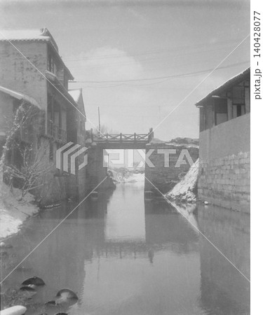 古写真　1937-1945年　日中戦争中の中華民国　冬の南京又は上海郊外の風景 140428077