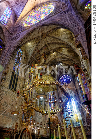 Interior of Catedral Basilica de Santa Maria de Mallorca - Spain Interior of Catedral Basilica de Santa Maria de Mallorca - Spain 140428109