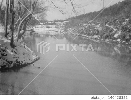 古写真 1937-1945年 日中戦争中の中華民国 冬の南京又は上海郊外の風景 古写真 1937-1945年 日中戦争中の中華民国 冬の南京又は上海郊外の風景 140428321
