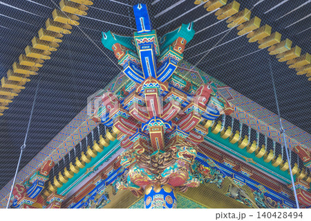 April 25 2026 Ueno Toshogu Shrine Ornate Painted Ceiling Relief April 25 2026 Ueno Toshogu Shrine Ornate Painted Ceiling Relief 140428494