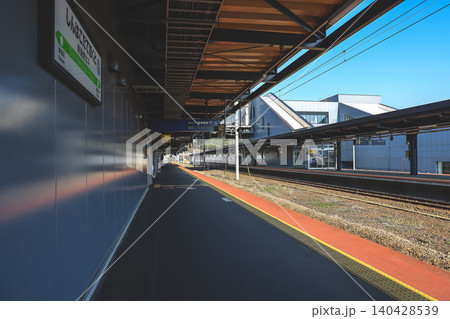 April 26 2026 Shin Hakodate Hokuto Station platforms with tracks and overhead lines April 26 2026 Shin Hakodate Hokuto Station platforms with tracks and overhead lines 140428539