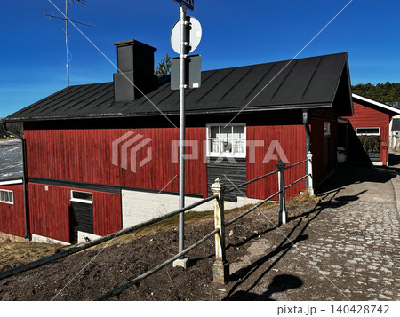 Traditional Old Wooden Houses in Porvoo (Borga), Finland. Traditional Old Wooden Houses in Porvoo (Borga), Finland. 140428742