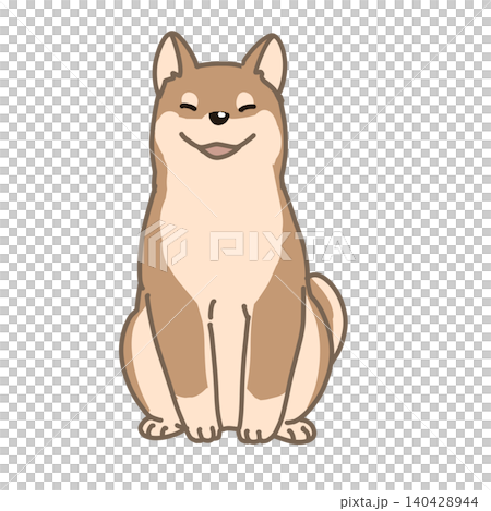 一幅胖胖的柴犬坐著的插圖 一幅胖胖的柴犬坐著的插圖 140428944