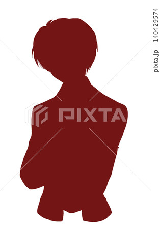 腕組みをしている男性 シルエット 腕組みをしている男性 シルエット 140429574
