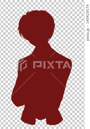腕組みをしている男性 シルエット 腕組みをしている男性 シルエット 140429574