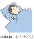 睡眠をしっかりとる男の子のイラスト 140430002