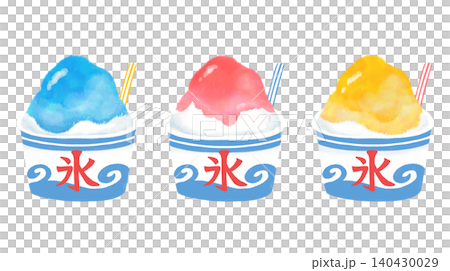 Shaved ice illustration, summer festival, food stall, cafe, sweets, summer tradition, design material Shaved ice illustration, summer festival, food stall, cafe, sweets, summer tradition, design material 140430029
