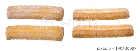 shortbread cookie isolated on white background. Top view. Flat lay shortbread cookie isolated on white background. Top view. Flat lay 140430087