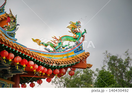 largest Buddhist temple Thean Hou Kuala Lumpur. facade decorated Chinese denlong largest Buddhist temple Thean Hou Kuala Lumpur. facade decorated Chinese denlong 140430492