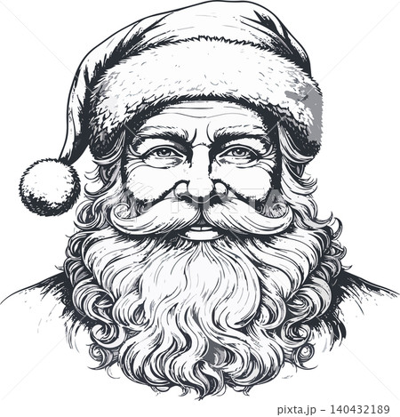 Santa claus head vector portrait christmas character Santa claus head vector portrait christmas character 140432189