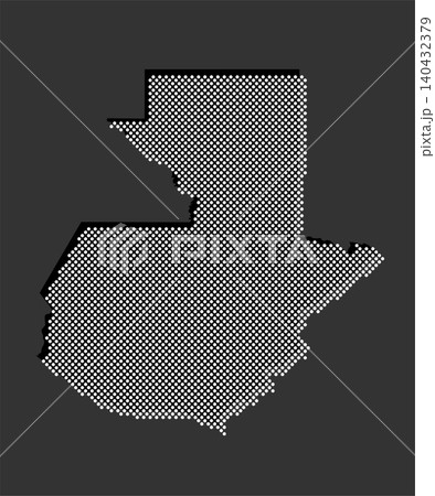 Vector map Guatemala from points, dotted template 140432379