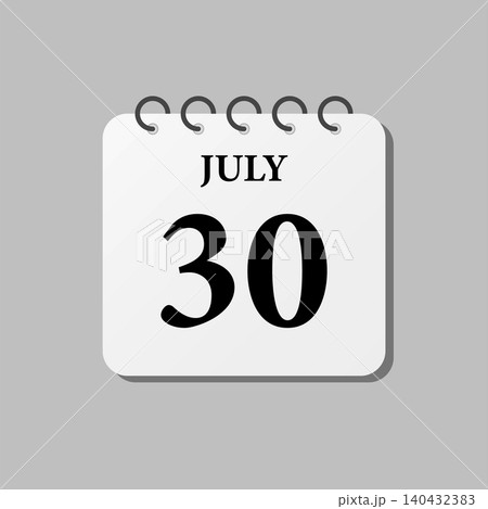 Icon page calendar day - 30 July 140432383