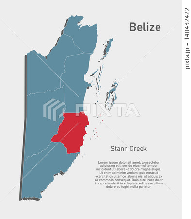 Vector map of Belize - Stann Creek District Vector map of Belize - Stann Creek District 140432422