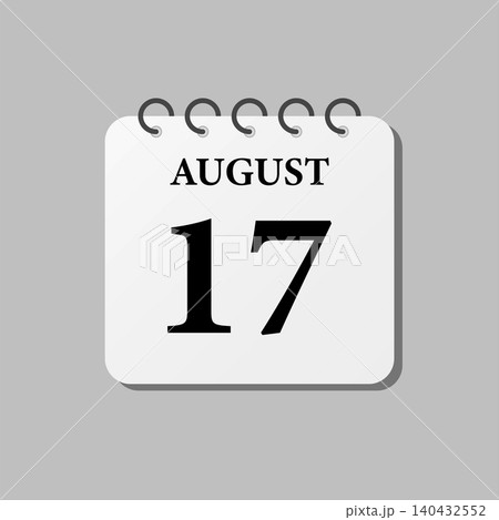 Icon page calendar day - 17 August Icon page calendar day - 17 August 140432552